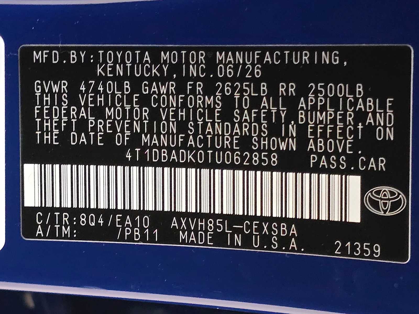2026 Toyota Camry SE