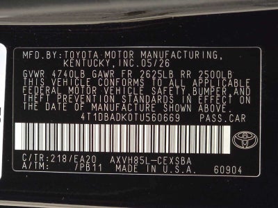 2026 Toyota Camry SE