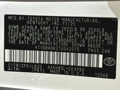 2026 Toyota Camry XSE