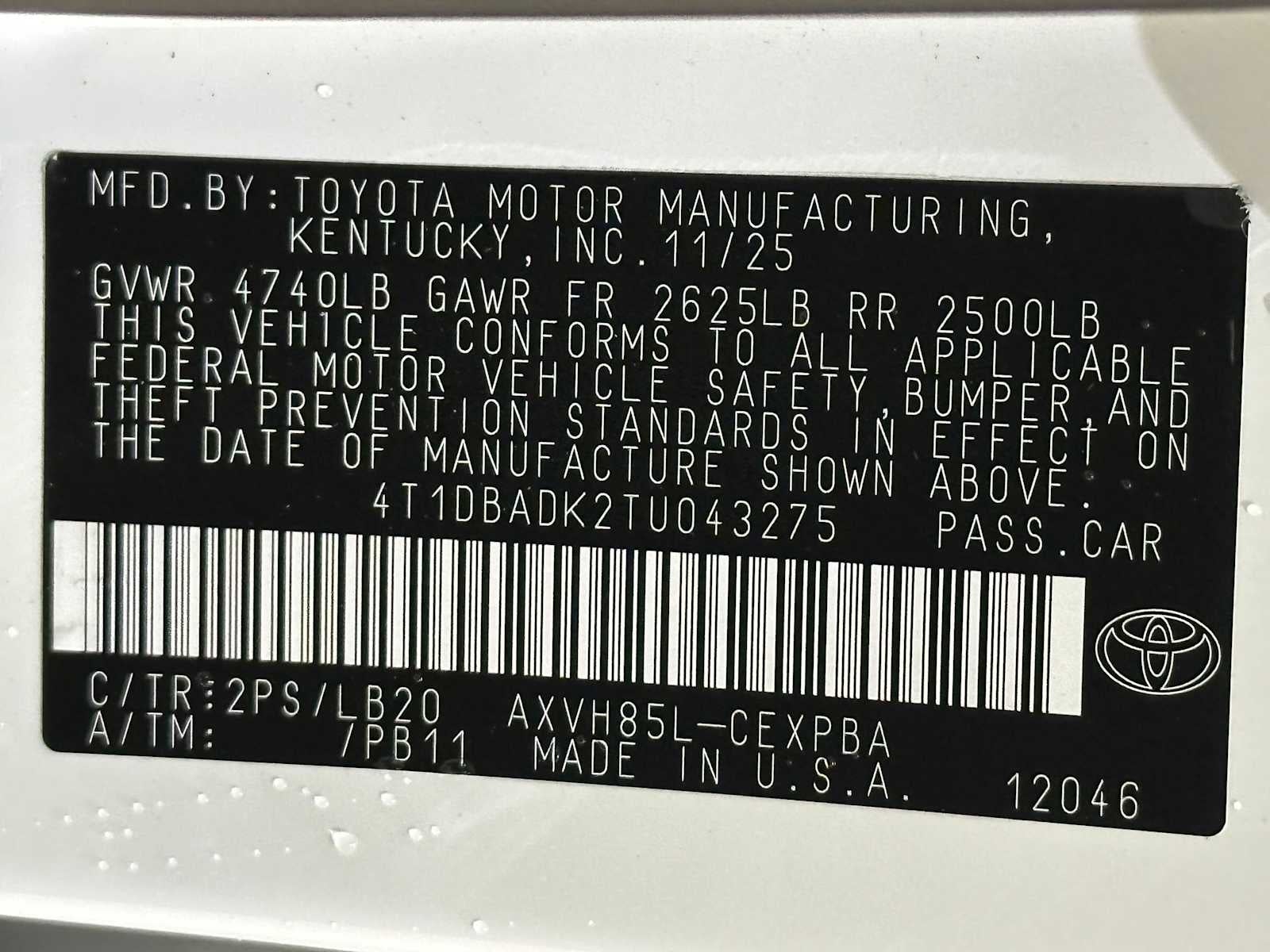 2026 Toyota Camry XSE