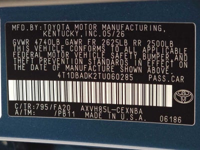 2026 Toyota Camry LE