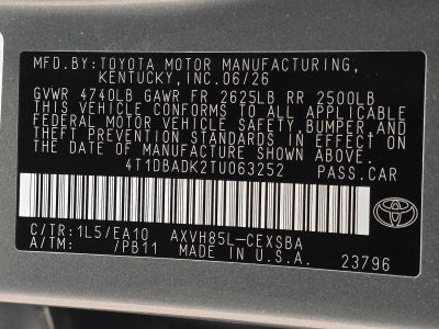 2026 Toyota Camry SE