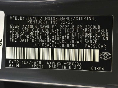 2026 Toyota Camry SE