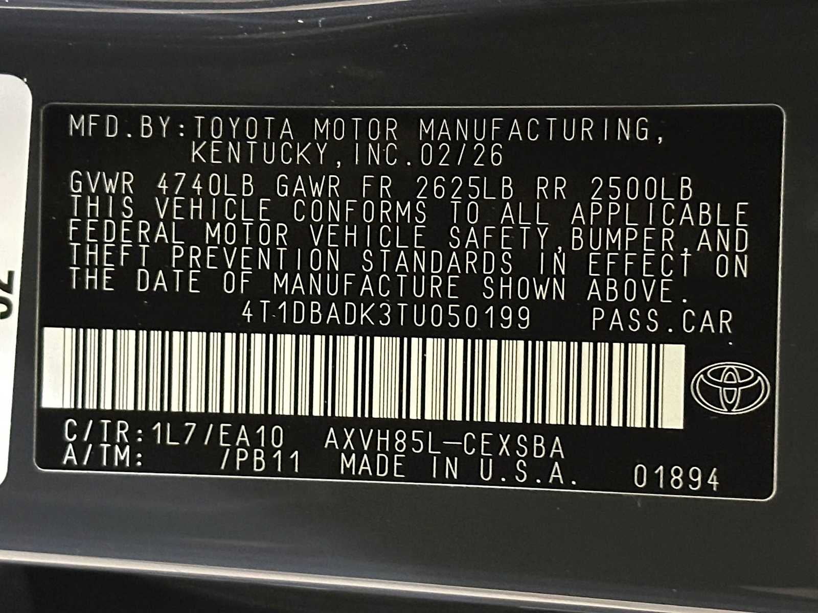 2026 Toyota Camry SE