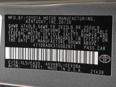 2026 Toyota Camry SE