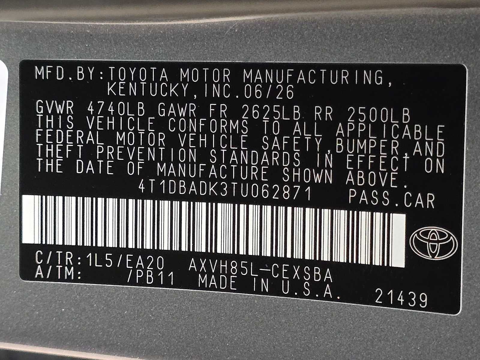 2026 Toyota Camry SE