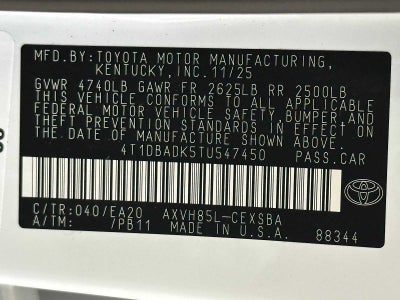 2026 Toyota Camry Nightshade