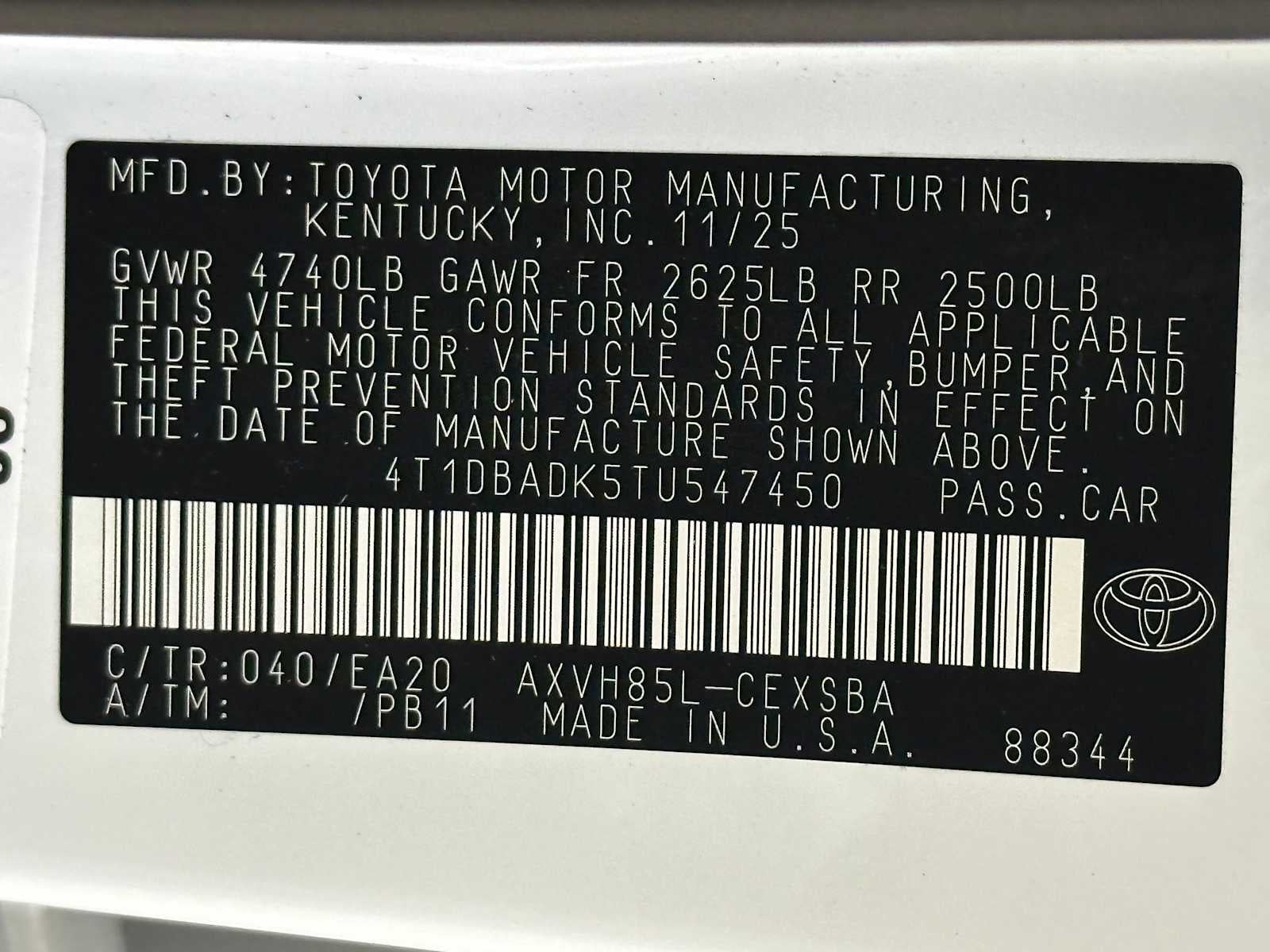 2026 Toyota Camry Nightshade