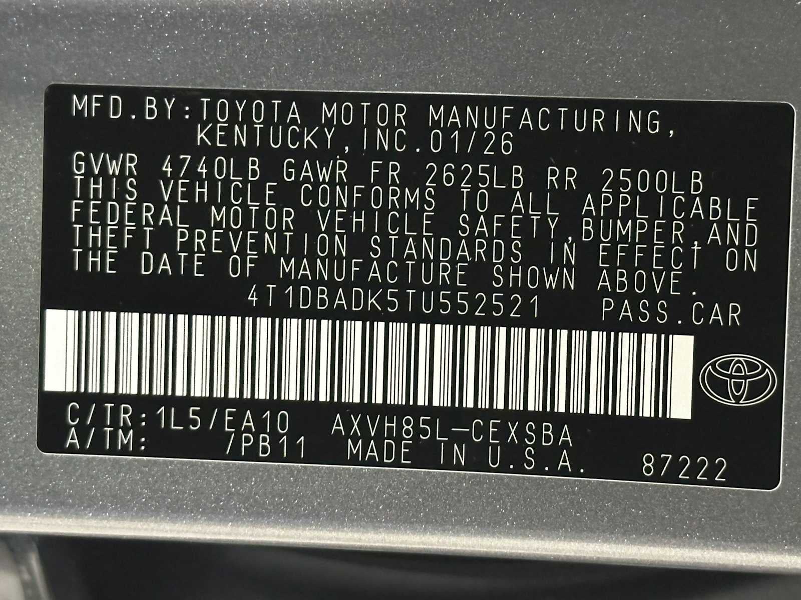 2026 Toyota Camry SE