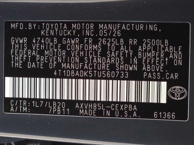 2026 Toyota Camry XSE