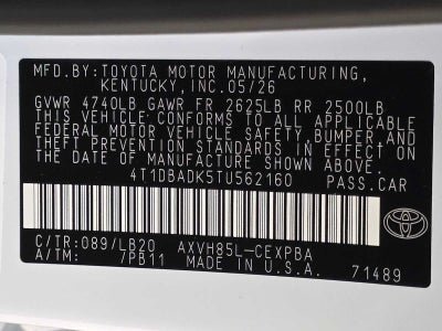 2026 Toyota Camry XSE