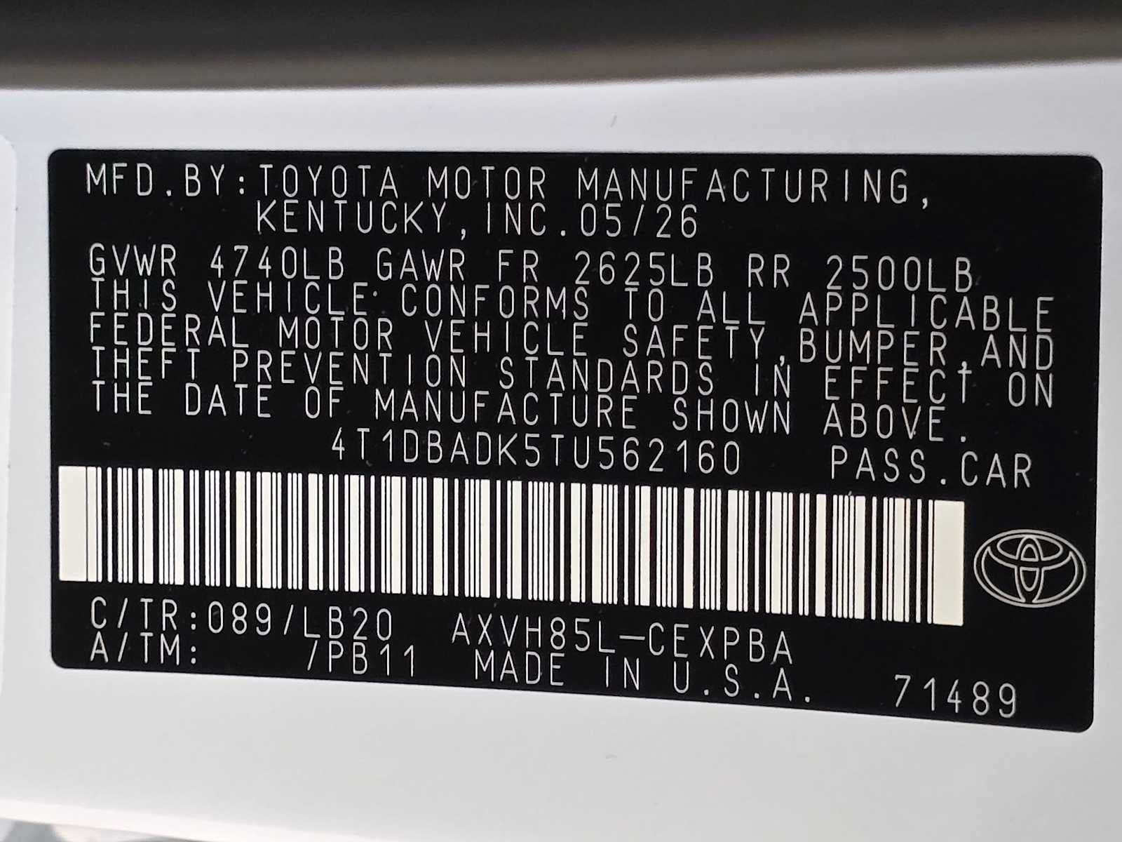 2026 Toyota Camry XSE