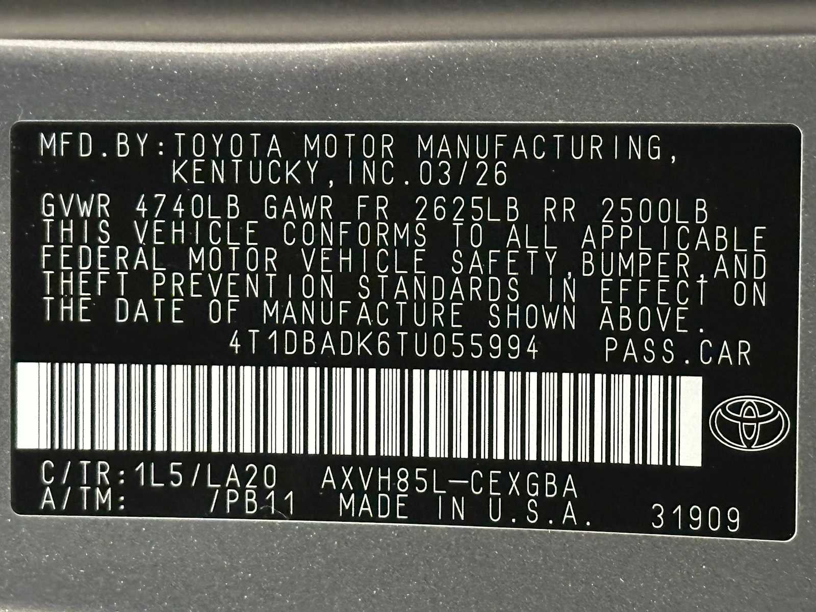 2026 Toyota Camry XLE