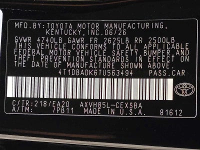 2026 Toyota Camry SE