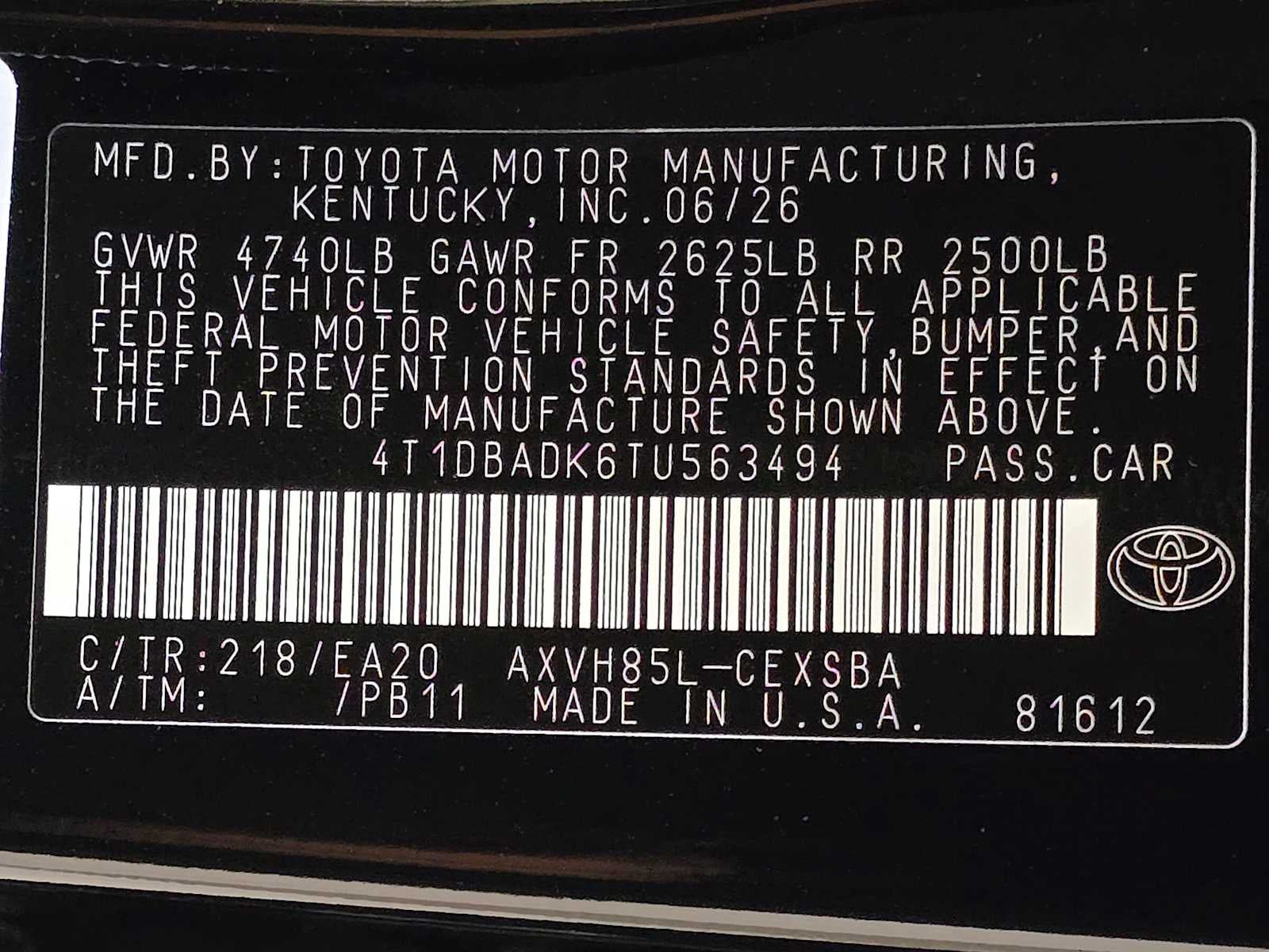 2026 Toyota Camry SE