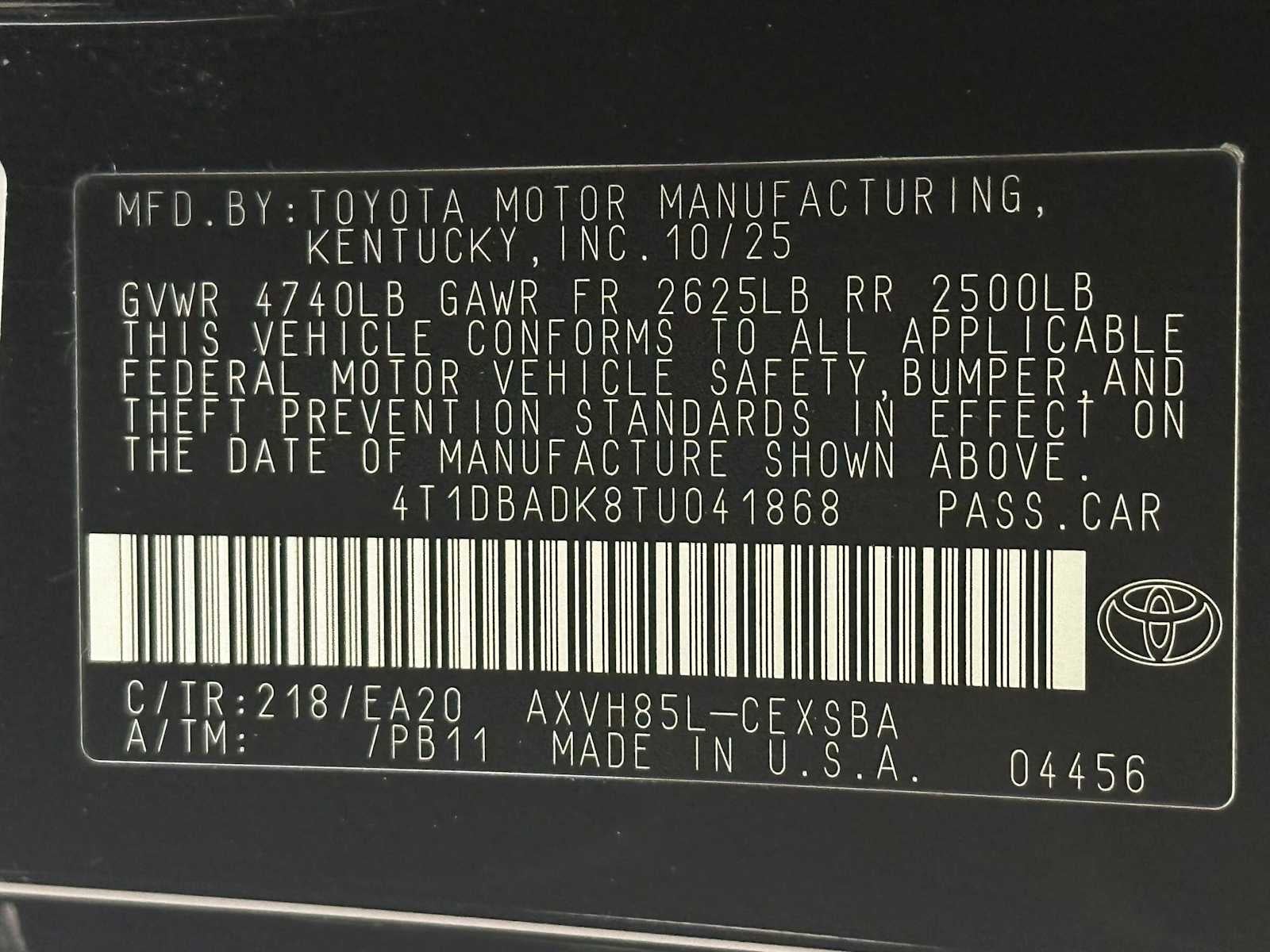 2026 Toyota Camry Nightshade