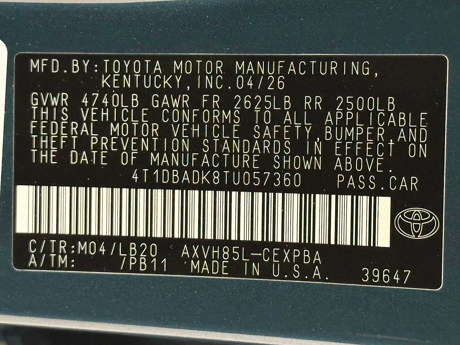 2026 Toyota Camry XSE