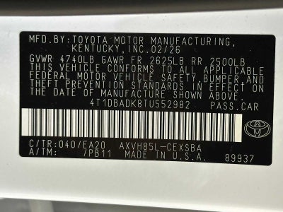 2026 Toyota Camry Nightshade