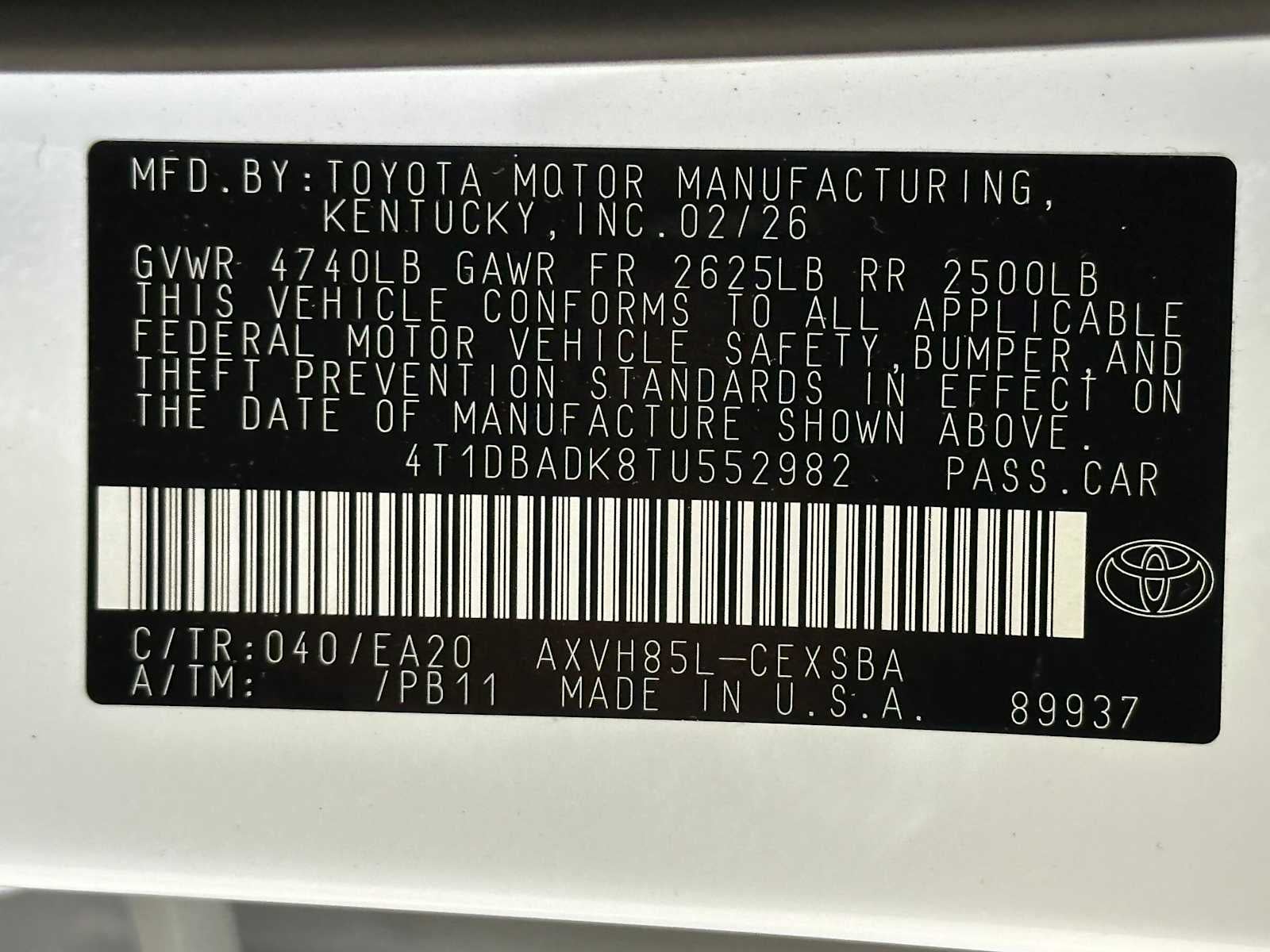 2026 Toyota Camry Nightshade