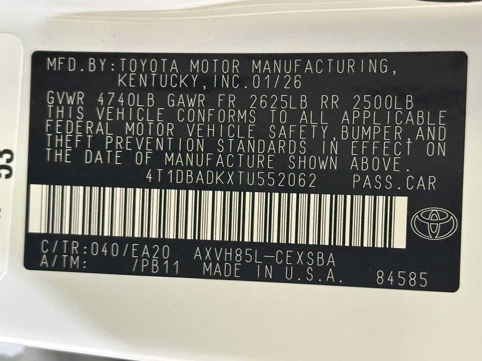 2026 Toyota Camry Nightshade