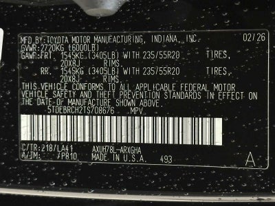 2026 Toyota Highlander Hybrid Platinum