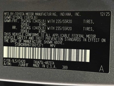 2026 Toyota Highlander XSE