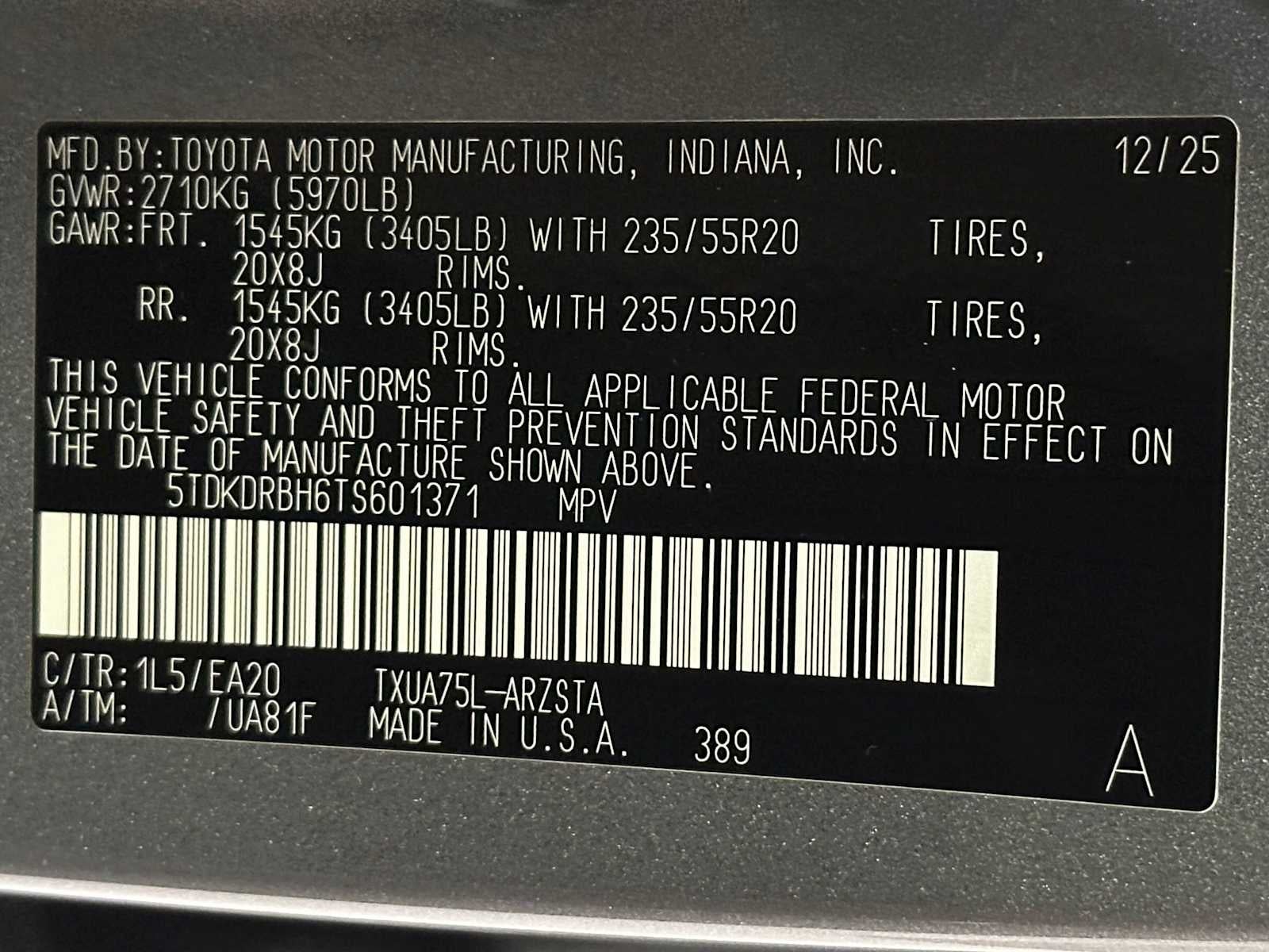 2026 Toyota Highlander XSE