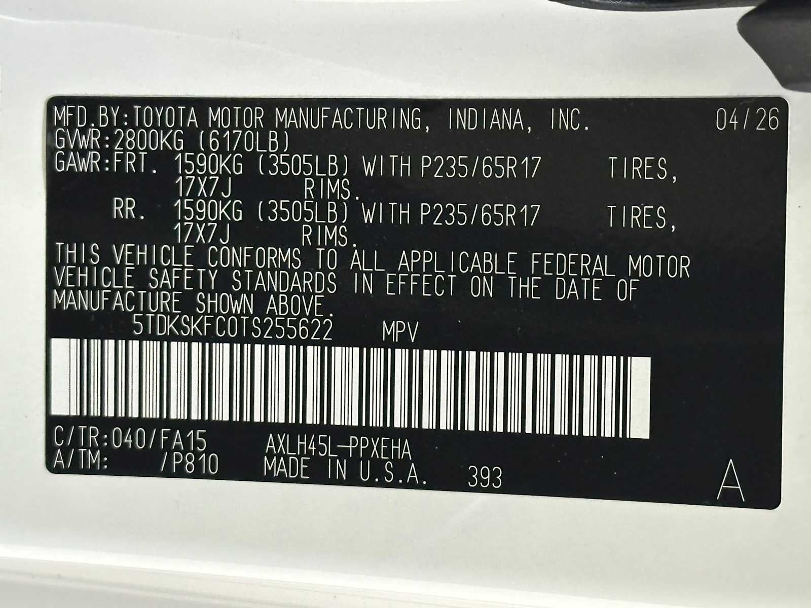 2026 Toyota Sienna LE