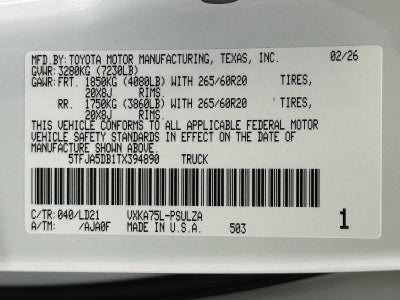 2026 Toyota Tundra Limited