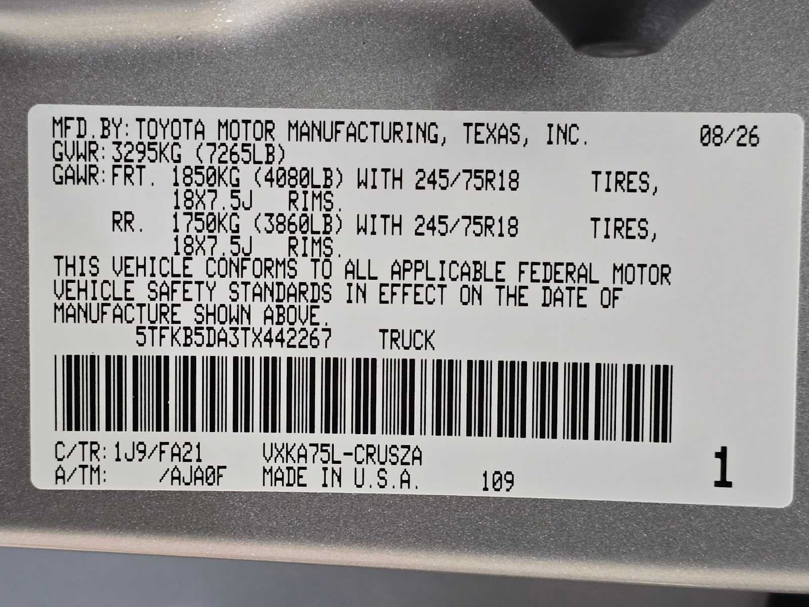 2026 Toyota Tundra SR
