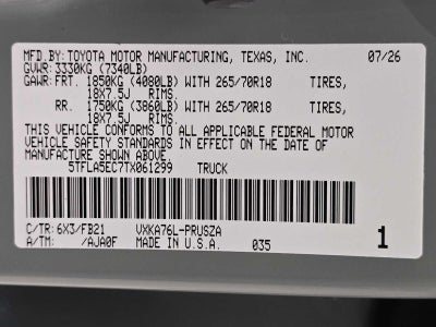 2026 Toyota Tundra SR5