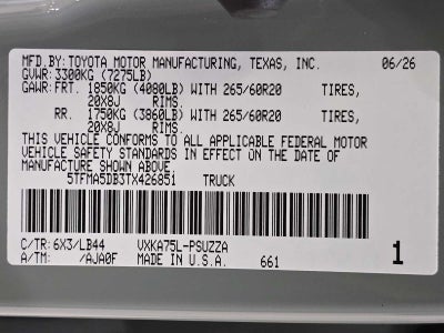 2026 Toyota Tundra 1794 Edition