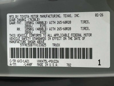 2026 Toyota Tundra i-FORCE MAX Platinum i-FORCE MAX