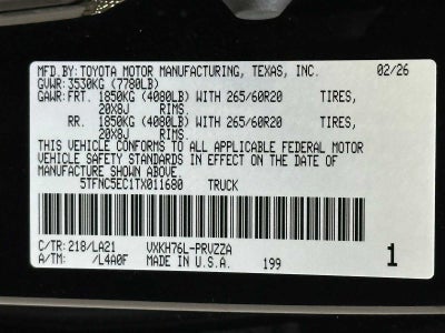 2026 Toyota Tundra i-FORCE MAX Platinum i-FORCE MAX