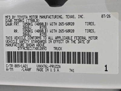 2026 Toyota Tundra i-FORCE MAX Platinum i-FORCE MAX