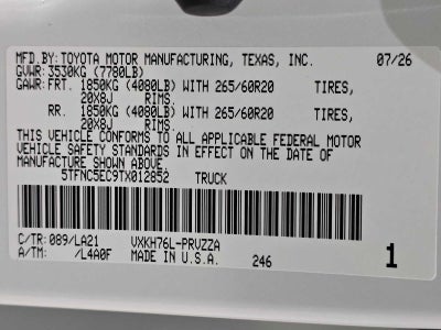 2026 Toyota Tundra i-FORCE MAX Platinum i-FORCE MAX