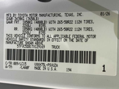 2026 Toyota Tundra i-FORCE MAX Capstone