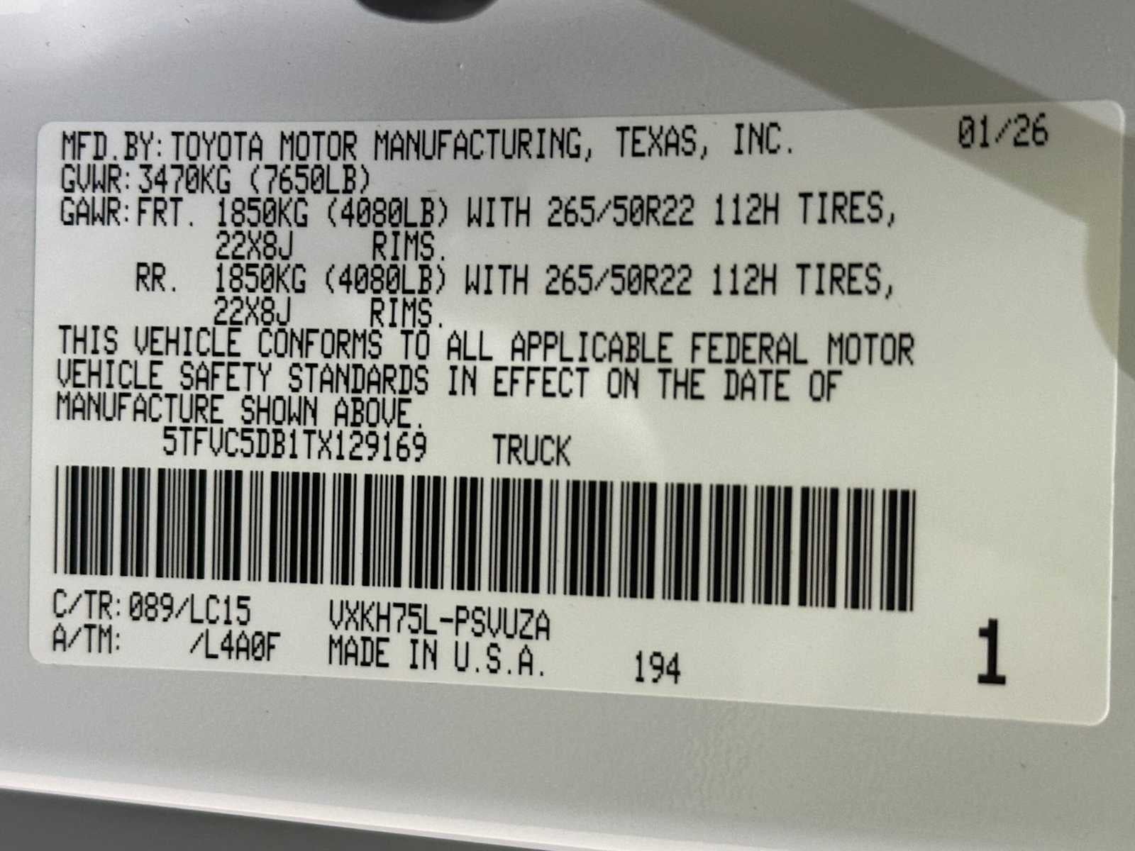 2026 Toyota Tundra i-FORCE MAX Capstone