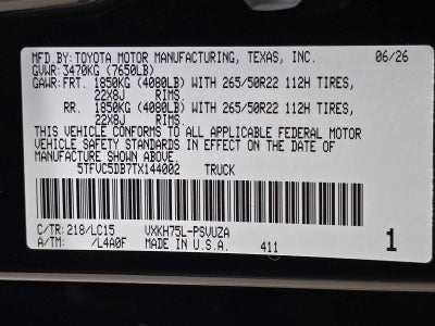 2026 Toyota Tundra i-FORCE MAX Capstone