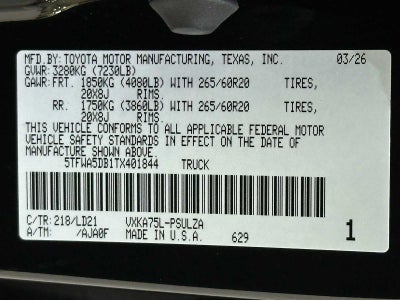 2026 Toyota Tundra Limited