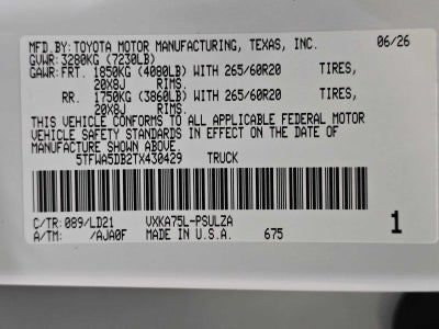 2026 Toyota Tundra Limited