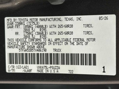 2026 Toyota Tundra Platinum