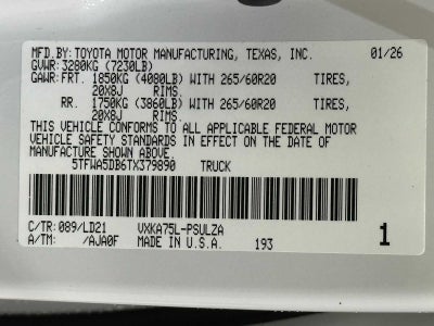 2026 Toyota Tundra Limited