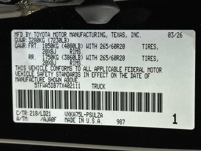 2026 Toyota Tundra Limited
