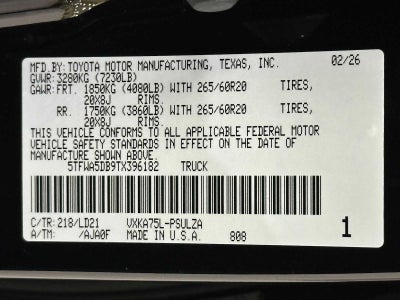 2026 Toyota Tundra Limited