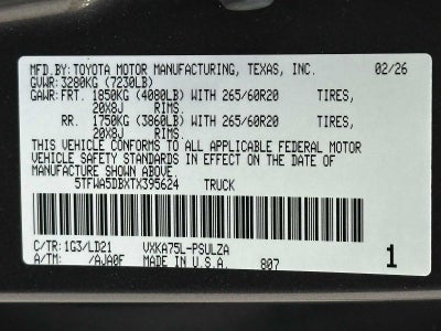 2026 Toyota Tundra Limited