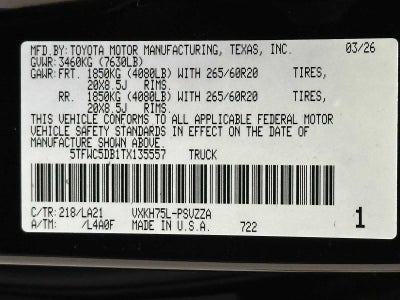 2026 Toyota Tundra Platinum Hybrid