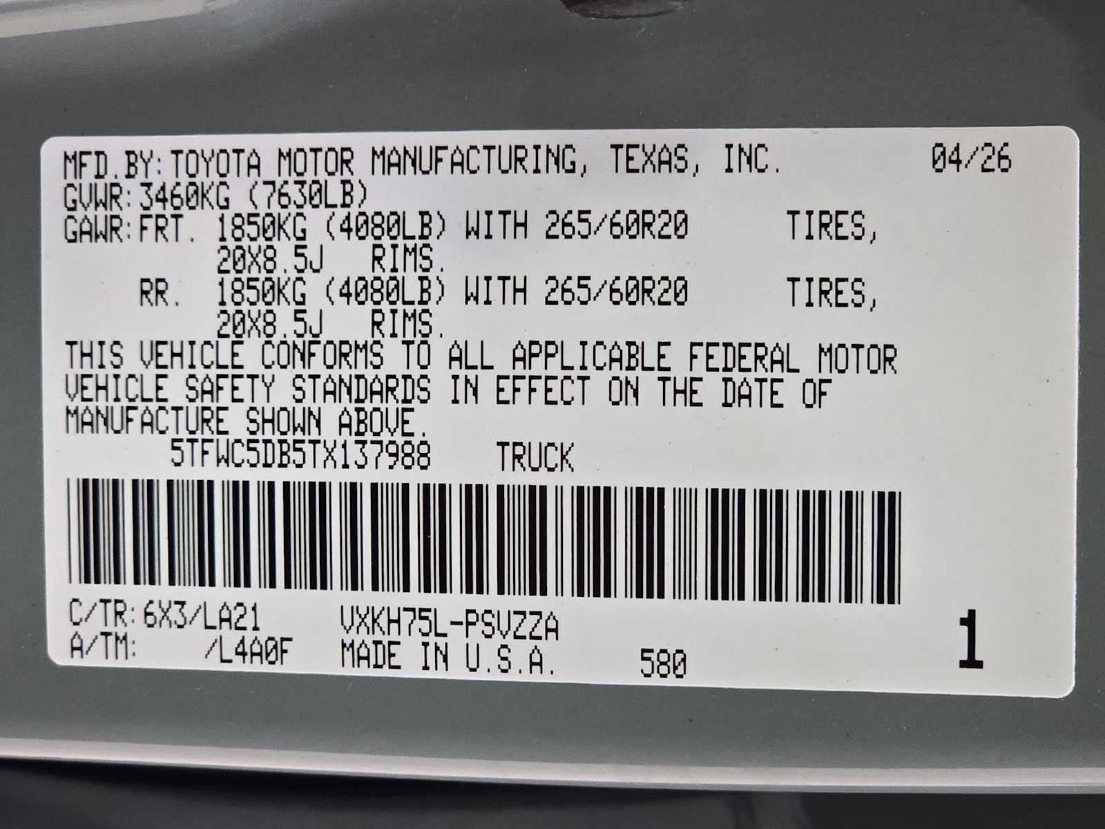 2026 Toyota Tundra i-FORCE MAX Platinum i-FORCE MAX
