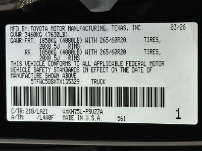 2026 Toyota Tundra i-FORCE MAX Platinum i-FORCE MAX