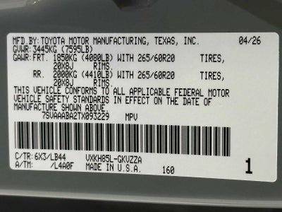 2026 Toyota Sequoia 1794 Edition